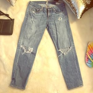 Rag and Bone distressed boyfriend jean, size 26
